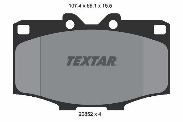 TEXTAR Brzdové doštičky/platničky 2085201 TEXTAR 2085201 Brzdové doštičky/platničky TOYOTA Land Cruiser 40 Pick-up (J40) 4.2 (FJ45_P) 121 KS 1984