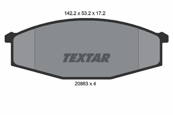 TEXTAR Plaquettes de frein 2086301 TEXTAR 2086301 Plaquettes de frein NISSAN Patrol Hardtop (K160) 2.8 D 75 CV 1989