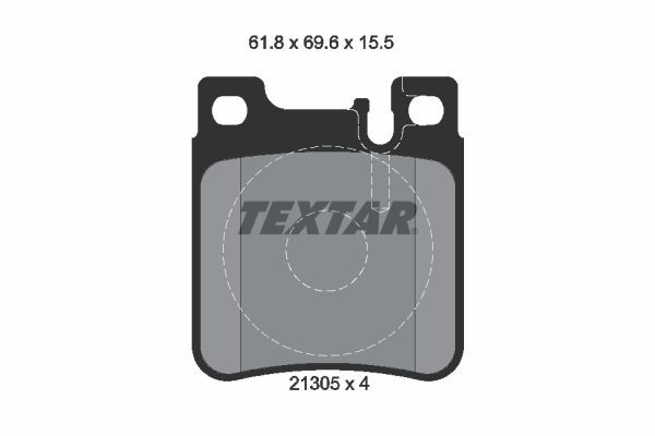 TEXTAR Bremseklodser 2130501 2130501 Bremseklodser TEXTAR CHRYSLER VOYAGER