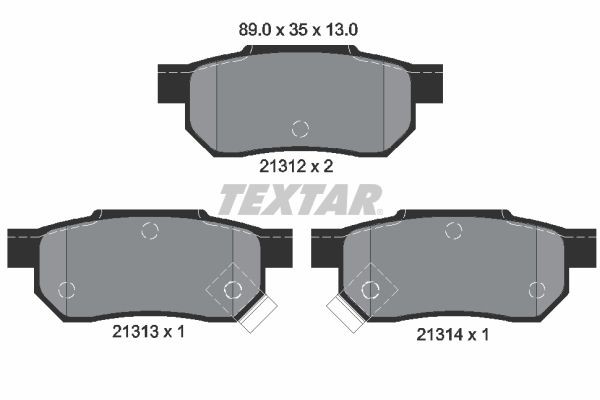 TEXTAR Brake pad set 2131201 TEXTAR 2131201 genuine Accord III Coupe racing brake pads price