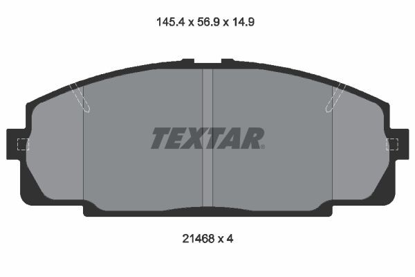 TEXTAR Bromsbelägg 2146801 TEXTAR 2146801 Bromsbelägg TOYOTA Hiace Skåpbil (H100) 2.4 D (LH102, LH104, LH112) 78 hk 1993