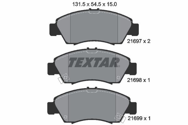 TEXTAR Kit pastiglie freni 2169701 2169701 Pastiglie dei freni TEXTAR HONDA CITY costo