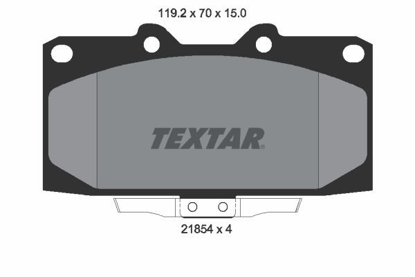 TEXTAR Kit pastiglie freni 2185401 2185401 costo Pastiglie dei freni SUBARU JUSTY TEXTAR