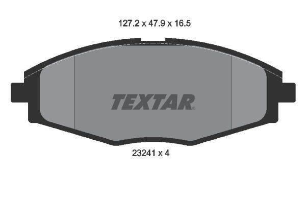 Pastilhas de travão TEXTAR 2324102 TEXTAR 2324102: Pastilhas de freio Daewoo MATIZ 2011