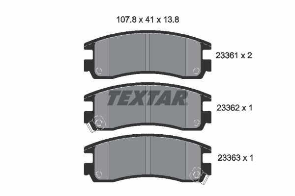 TEXTAR Piduriklotsid 2336101 TEXTAR 2336101 Piduriklotsid CADILLAC Seville IV 4.6 275 hj 1993