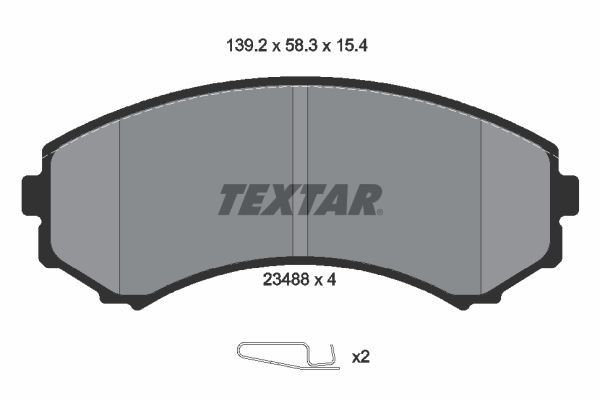 TEXTAR Brake pad set 2348801 2348801 TEXTAR brake pads for MITSUBISHI OUTLANDER
