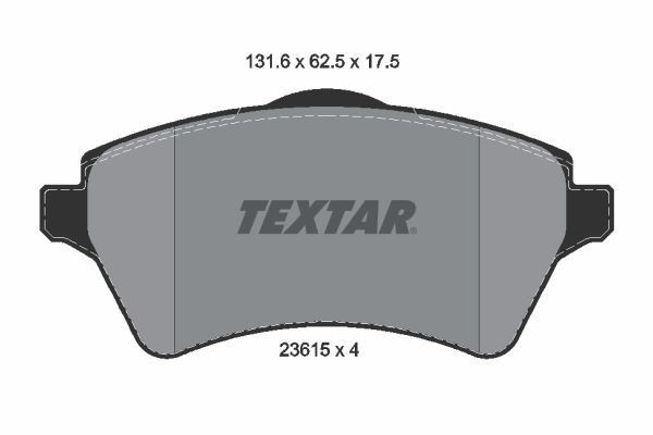 TEXTAR Bremseklodser 2361501 TEXTAR 2361501 Sports bremseklodser Land Rover Freelander 1 billig