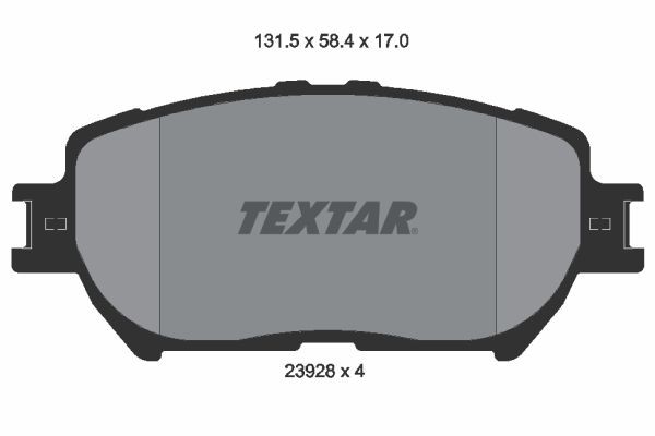 TEXTAR Plaquettes de frein 2392801 TEXTAR 2392801 Plaquettes de frein TOYOTA Wish MPV (_E1_) 2.0 VVTi (ANE10G, ANE11W) 155 CV 2007