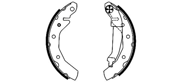 TEXTAR Bromsbacksats 91054000 TEXTAR 91054000 Bromsbackar Daewoo Matiz M150 original