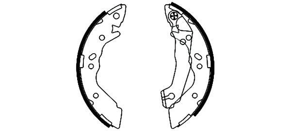 TEXTAR Bremsebakkesæt 91054100 91054100 Tromlebremser TEXTAR HYUNDAI H350