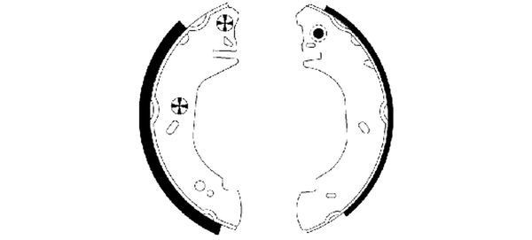 TEXTAR Bromsbacksats 91054500 TEXTAR 91054500 Bromsbackar VAUXHALL MOVANO original