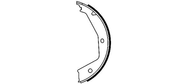 TEXTAR Handbrake shoes 91054700 PEUGEOT 206 TEXTAR handbrake shoes 91054700