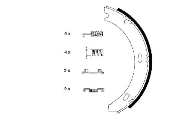 TEXTAR Sada brzd. čeľustí parkov. brzdy 91032800 Čeľustí parkovacej brzdy BMW TEXTAR 91032800