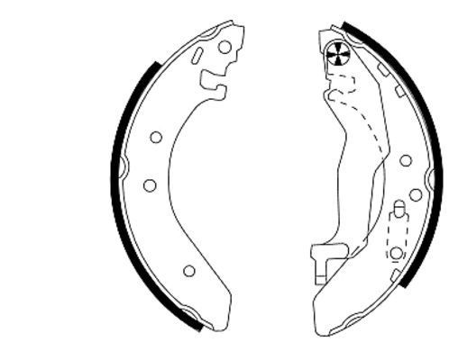 TEXTAR Jarrukenkäsarja 91043900 Honda Civic Aerodeck jarrukengät TEXTAR 91043900
