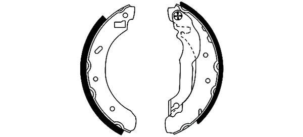 TEXTAR Piduriklotside komplekt 91046100 91046100 Trummelpiduriklotsid TEXTAR FORD KA