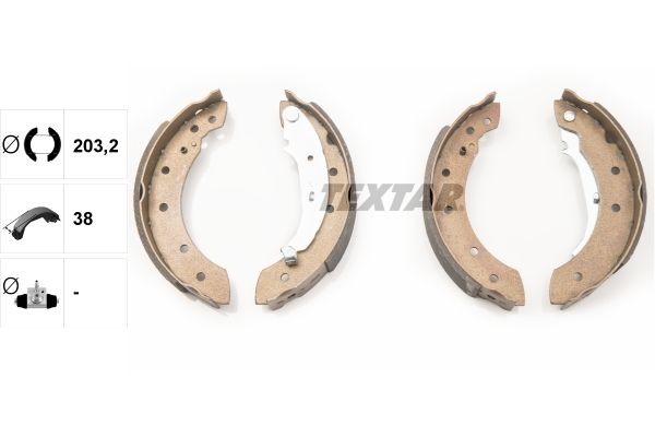 TEXTAR Brake Shoe Set 91048000 Fiat MULTIPLA TEXTAR drum brake 91048000