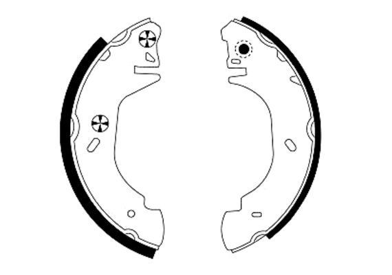 TEXTAR Σετ σιαγόνων φρένων 91048500 Σετ σιαγόνων φρένων TEXTAR Ford TAUNUS 91048500