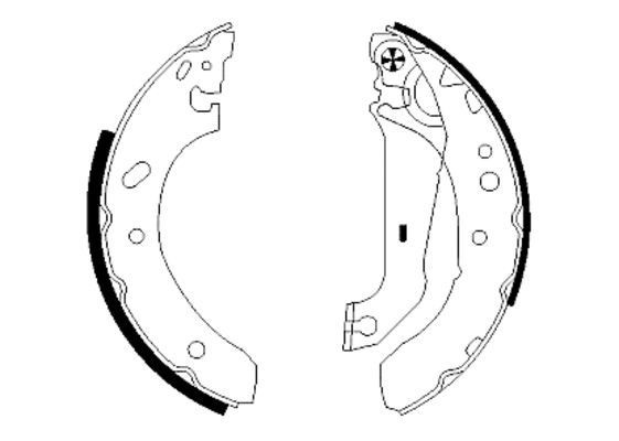 TEXTAR Piduriklotside komplekt 91048900 Trummelpiduriklotsid TEXTAR Ford KA 91048900