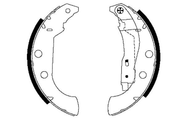 TEXTAR Bromsbacksats 91056600 91056600 Bromsbackar TEXTAR PEUGEOT 208