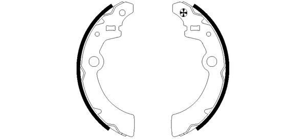 TEXTAR Brake Set, drum brakes 91058500 Chevy LANOS TEXTAR drum brake 91058500