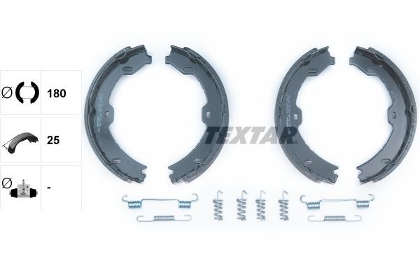 TEXTAR Σετ σιαγόνων φρένων, χειρόφρενο 91058800 91058800 Χειρόφρενο TEXTAR SAAB 900