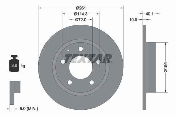 TEXTAR Brake disc 92062100 TEXTAR 92062100 Mazda 626 GD disc brake set price