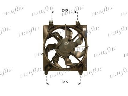 FRIGAIR Radiatora ventilators 0528.2009 Radiatora ventilators LAND ROVER FRIGAIR 0528.2009