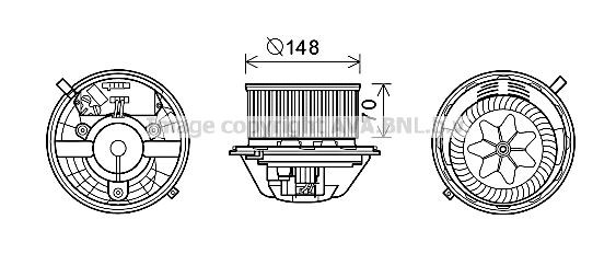 Elektrimootor, salongiventilaator PRASCO BW8462 PRASCO BW8462 Salongipuhur BMW Z4 2010