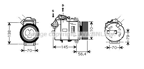 PRASCO AC-kompressor BWAK330 BMW kompressor PRASCO BWAK330