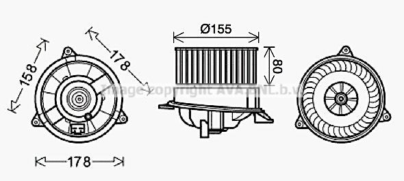 PRASCO El-motor, kabineblæser FD8495 Kabineblæser PRASCO TOURNEO CONNECT FD8495 billig