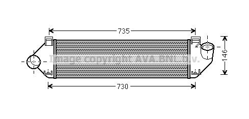 PRASCO Intercooler FDA4438 FDA4438 Ladeluftkjøler VOLVO V50 PRASCO