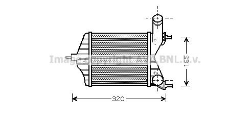 PRASCO Intercooler FTA4280 PRASCO FTA4280 Radiador do ar de sobrealimentação Lancia Musa 350 preço