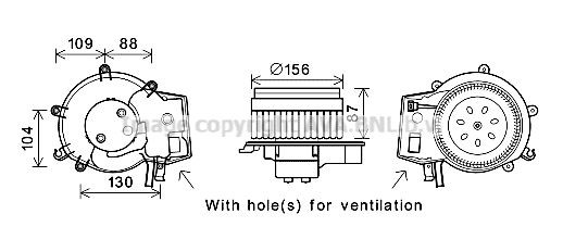 PRASCO Elektrimootor, salongiventilaator MS8625 Salongi ventilaator PRASCO Mercedes-Benz VIANO MS8625