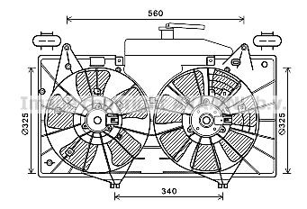 PRASCO Fan, radiator MZ7552 MAZDA 626 PRASCO radiator fan MZ7552