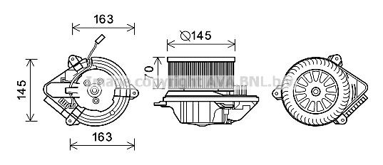Moteur électrique, pulseur d'air d'habitacle PRASCO PE8510 PRASCO PE8510: Ventilateur habitacle Peugeot 405 2004