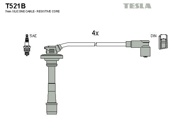 TESLA Kit cavi candele T521B T521B Cavi candele TESLA TOYOTA MR 2 costo