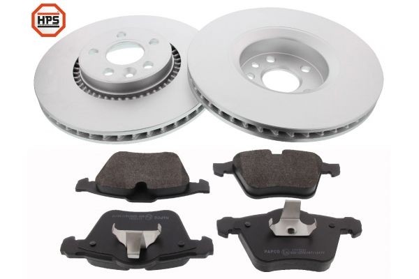 MAPCO Bromssats, skivbroms 47686HPS MAPCO 47686HPS Bromsskivor och bromsbelägg VOLVO 740 fram och bak