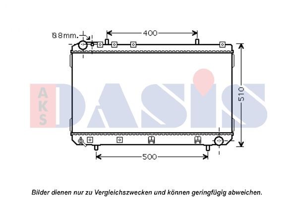 AKS DASIS Radiateur du moteur 510126N AKS DASIS 510126N d'origine Module de refroidissement SSANGYONG KORANDO prix