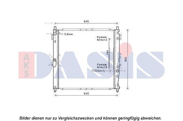 Engine radiator AKS DASIS 510129N AKS DASIS 510129N SsangYoung REXTON 2010 Radiators price