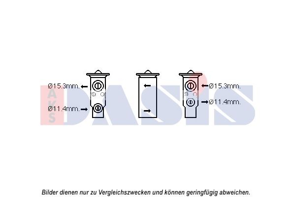 AKS DASIS Expansionsventil till AC 840253N AKS DASIS 840253N Expansionsventil till AC Peugeot 406 kostand