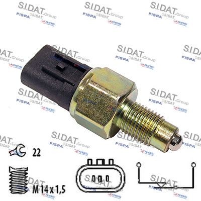 SIDAT Bryter, ryggelys 3.234205 Ryggelysbryter SIDAT Volvo 240 3.234205