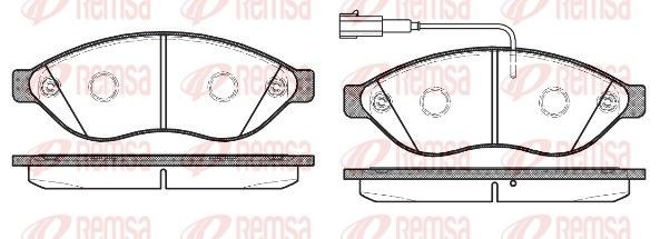 REMSA Kit pastiglie freni 1237.12 1237.12 costo Pastiglie dei freni REMSA TOYOTA VERSO