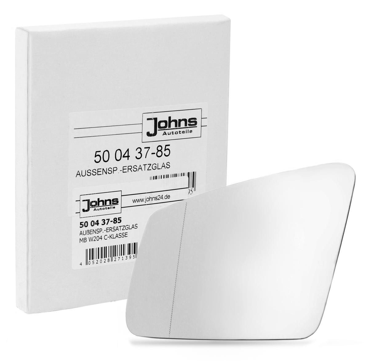 JOHNS Spoguļstikls, Ārējais atpakaļskata spogulis 50 04 37-85 Spoguļstikls JOHNS T2 50 04 37-85 lēti