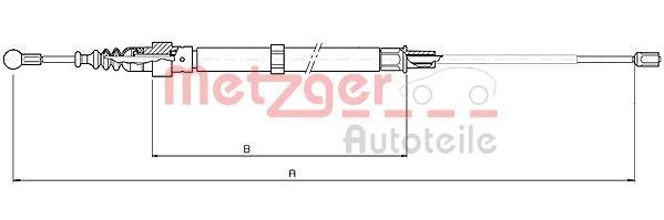 METZGER Handbremsseil 10.7508 10.7508 METZGER Handbremsseil VW Bora 1j2 Kosten
