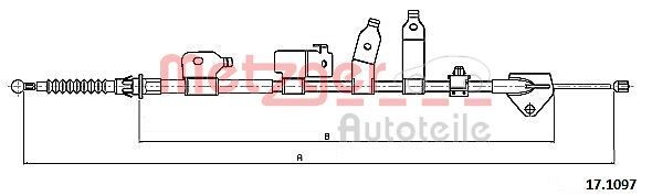 METZGER Handbromsvajer 17.1097 17.1097 Handbroms METZGER TOYOTA C-HR