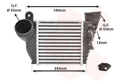 VAN WEZEL Intercooler 03004354 Intercooler VAN WEZEL Skoda RAPID 03004354