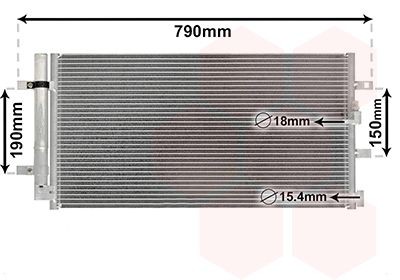 VAN WEZEL Lauhdutin, ilmastointilaite 03005352 VAN WEZEL 03005352 Audi A6 C7 4g lauhdutin