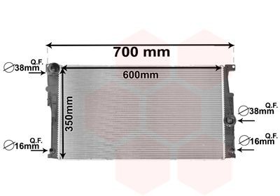 VAN WEZEL Radiator, motorkjøling 06002447 06002447 Radiator VAN WEZEL BMW 7-serie