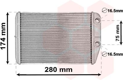 VAN WEZEL Scambiatore calore per riscaldamento abitacolo 17006410 17006410 Radiatore riscaldamento MG MG 6 VAN WEZEL costo