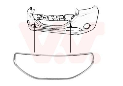 VAN WEZEL Apdare, Bampers 4034585 VAN WEZEL 4034585 orģinālās Apdare, bampers Peugeot Partner Combispace 5F cena